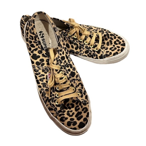 SUPERGA FANTASY ANIMAL PRINT LEOPARD CHEETAH SNEAKERS 9.5 - Picture 1 of 12